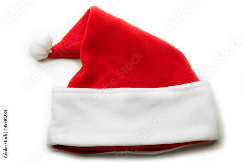 Santa Hat on white.