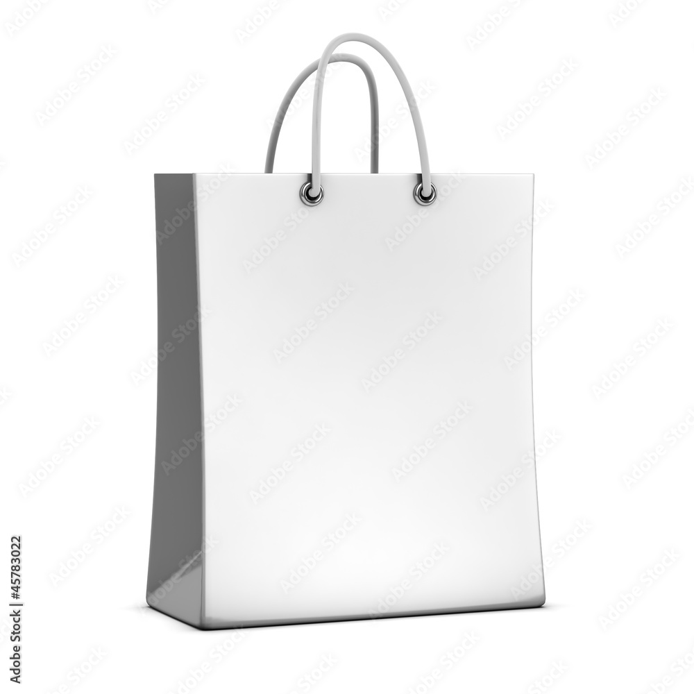 3d Blank White Shopping Bag 3d Blank White Shopping Bag