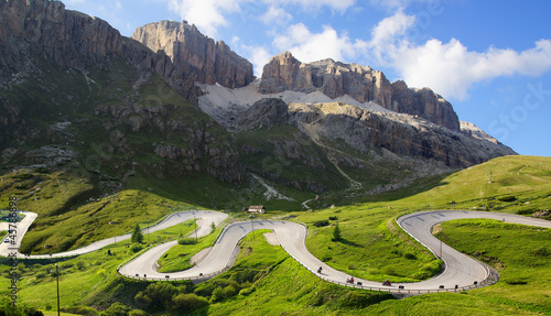 Dolomites  landscape with mountain road. #45786898