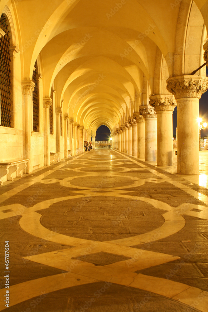 Arches of Doge's Palace, Venice Italy