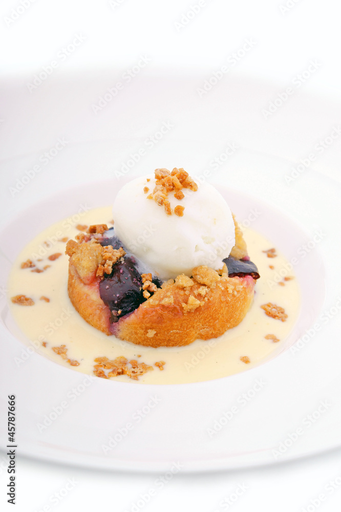 crumble aux fruits et son sorbet au fromage blanc # 30 crumble aux fruits et son sorbet au fromage blanc # 30