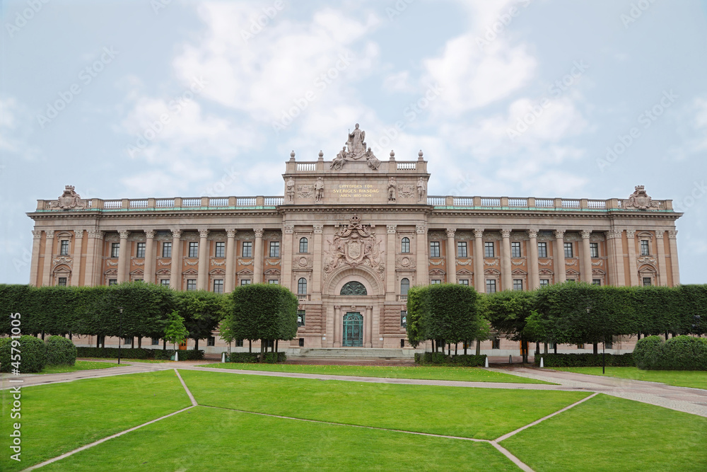 Parliament of Sweden - Sveriges riksdag in Stockholm