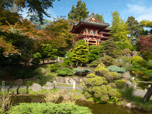 Photography Pagode dans le jardin zen japonais de san francisco