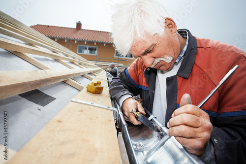 roofer at work photo