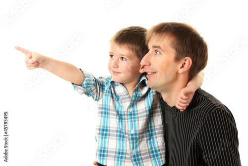 portrait of dad and son iso...