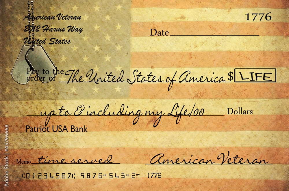Fototapeta premium Veteran's check
