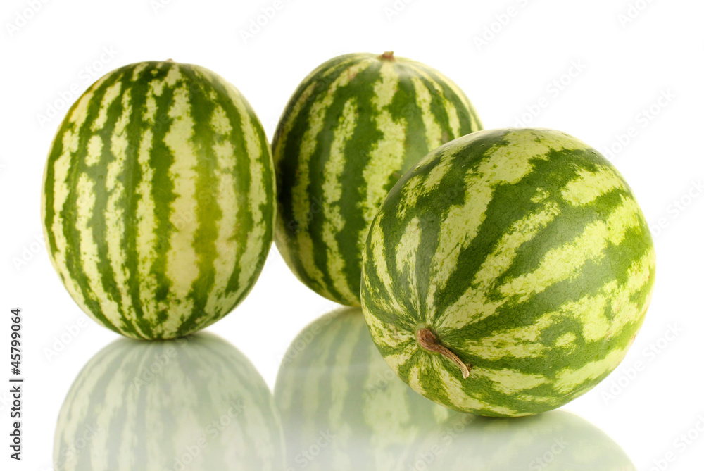 juicy watermelons isolated on white juicy watermelons isolated on white