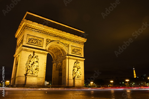 Wallpaper Mural L'Arc de Triomphe at Night Torontodigital.ca