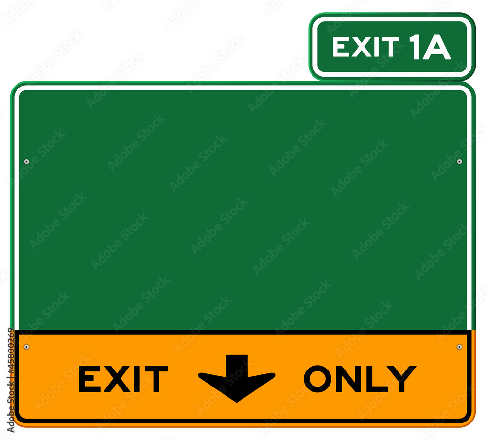 Naklejka premium Exit Only Sign