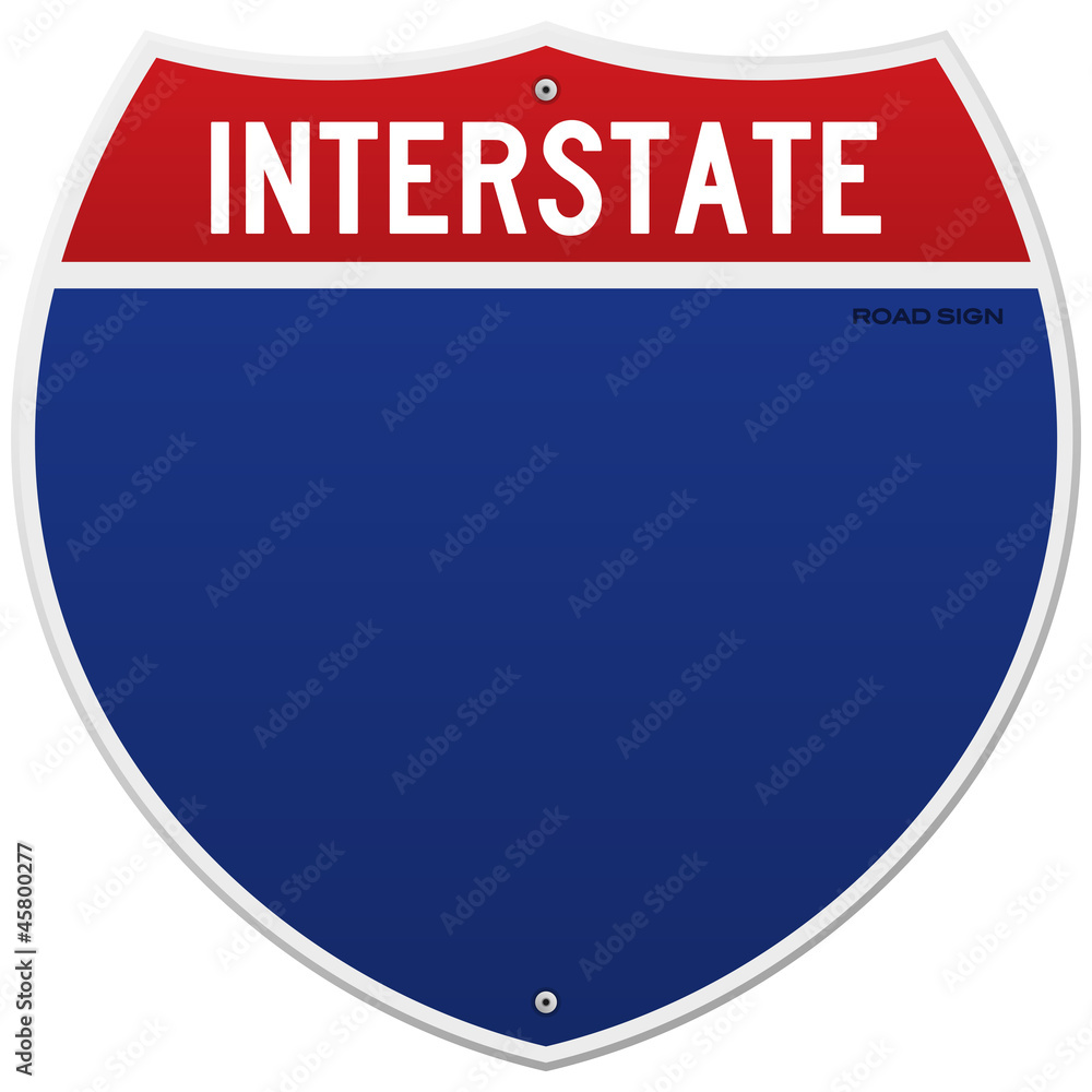 Naklejka premium Isolated Interstate Sign