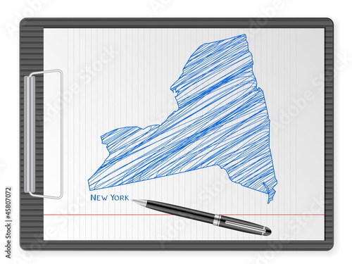 clipboard New York map