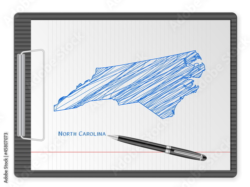 clipboard North Carolina map