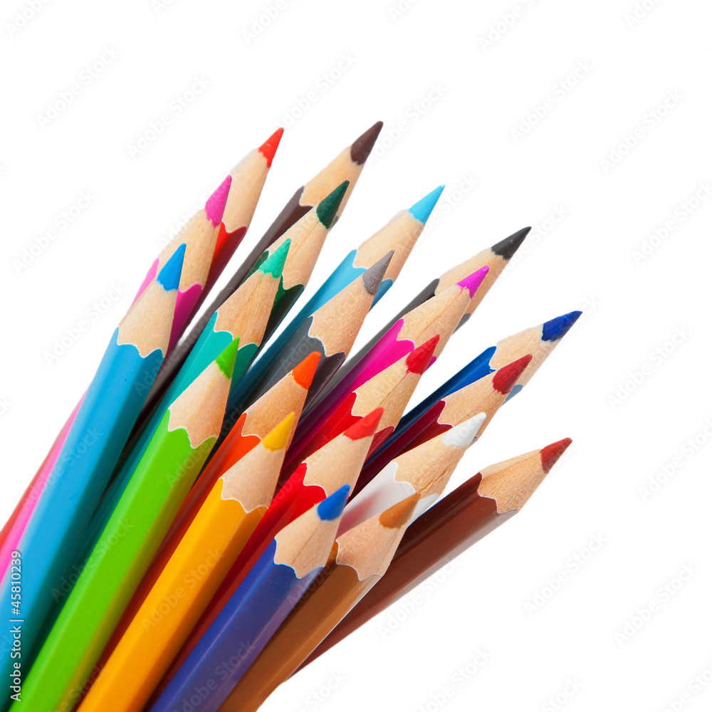 Rainbow many pencils as a bunch or bouquet Rainbow many pencils as a bunch or bouquet