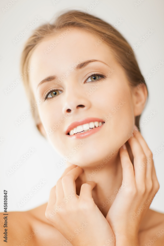 face and hands of beautiful woman face and hands of beautiful woman