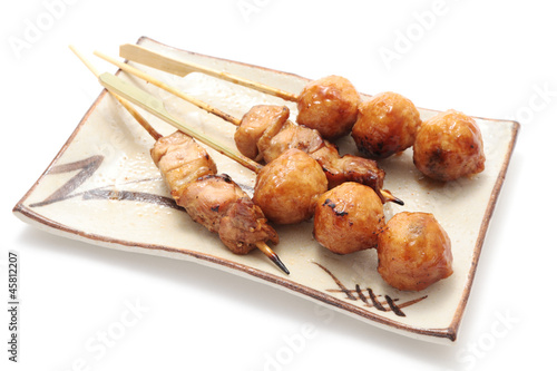 Yakitori, grilled meat on a stick