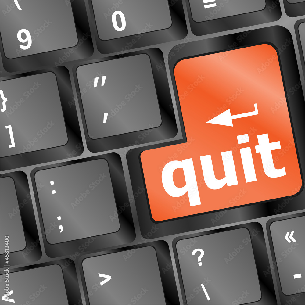 quit button on black internet computer keyboard quit button on black internet computer keyboard