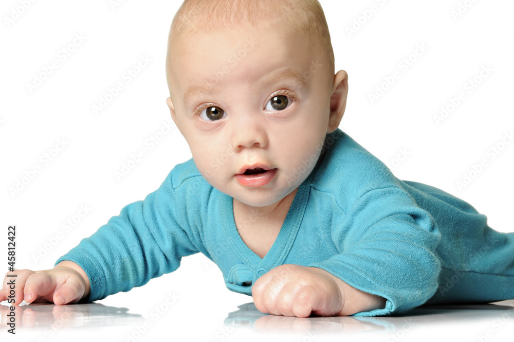 Beautiful baby boy on white background Beautiful baby boy on white background