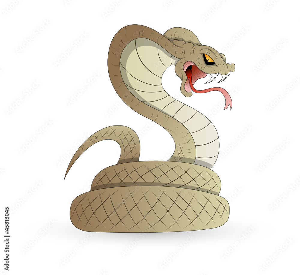 Naklejka premium Scary Snake Vector