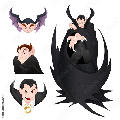 Dracula and Vampires Illustration Vectors