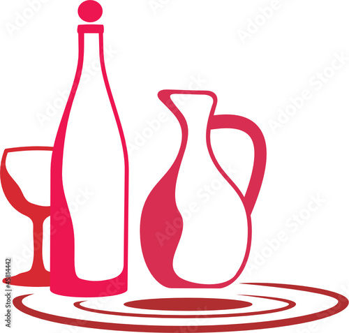 ASSIETTE VERRE BOUTEILLE