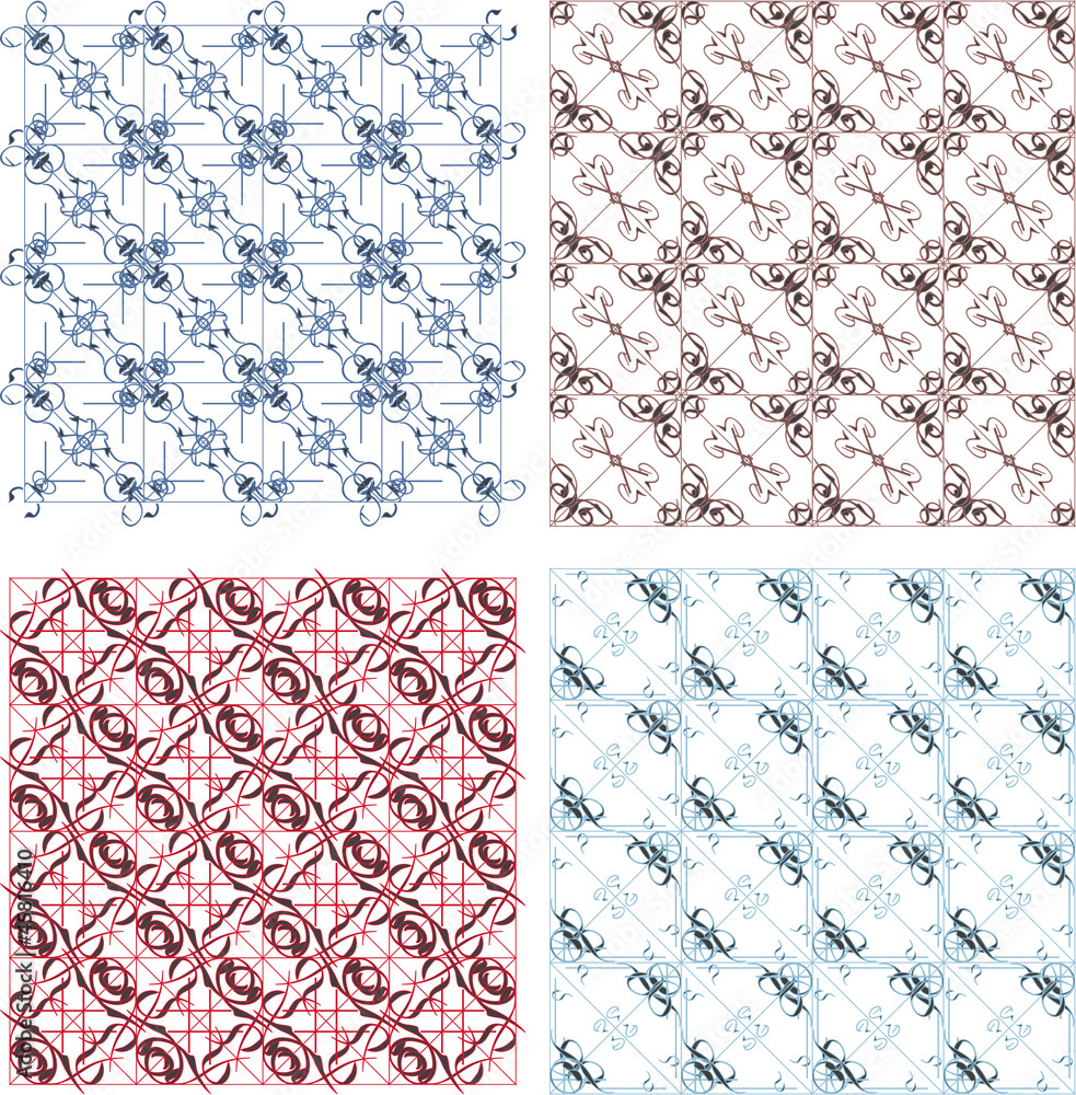 Fototapeta premium Seamless delicate veil-like pattern. Paper textured background