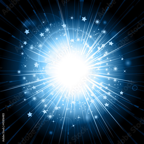 blue light explosion