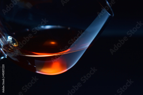 Konstfotografi snifter with brandy