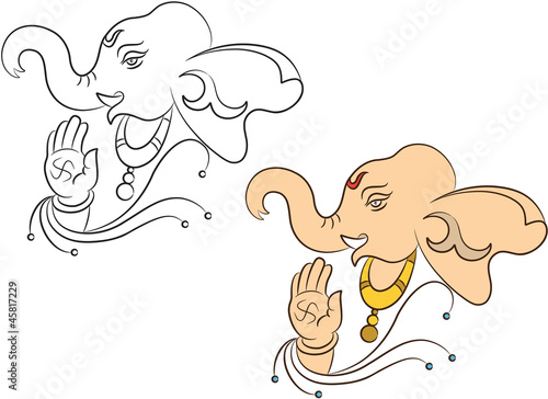 Ganesh Calligraphic Diwali Art