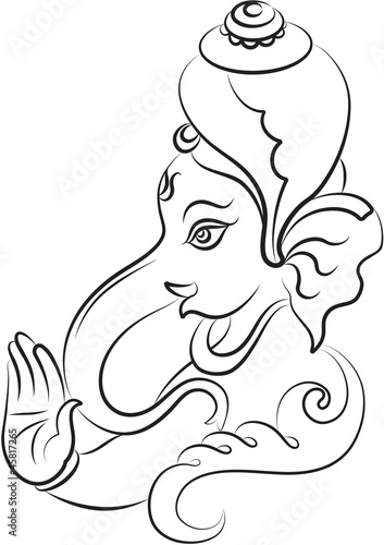 Ganesh Calligraphic Diwali Art