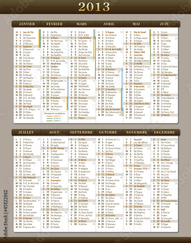 calendrier 2013 - 2013