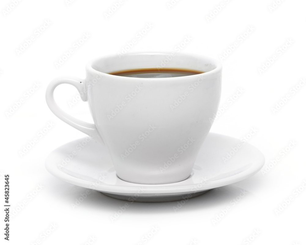 Perfect white coffee cup with steam isolated on white Perfect white coffee cup with steam isolated on white