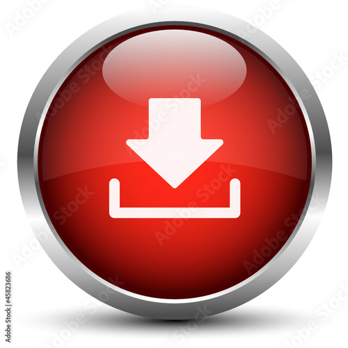 Vektor Download Button Rot