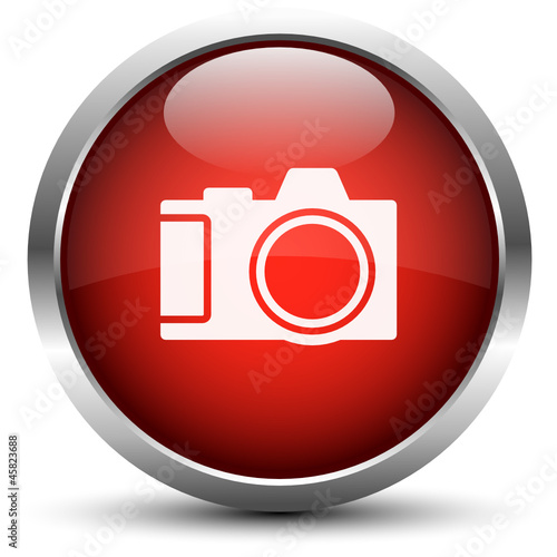 Vektor Kamera Button Rot