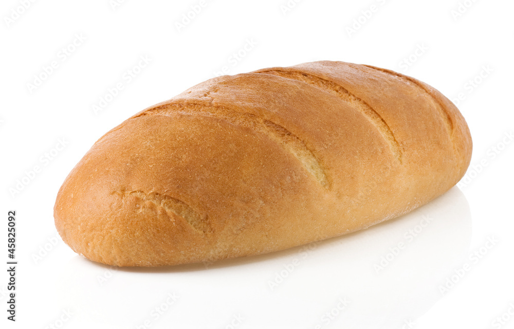 french bread  isolated on white