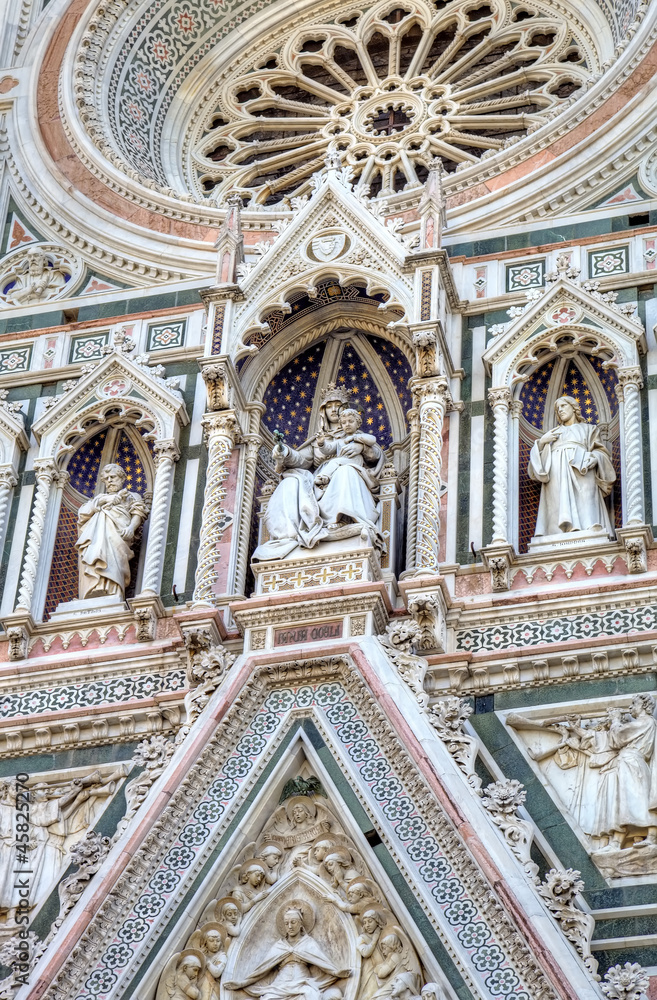 Fragment of Cathedral Santa Maria del Fiore in Florence, Italy
