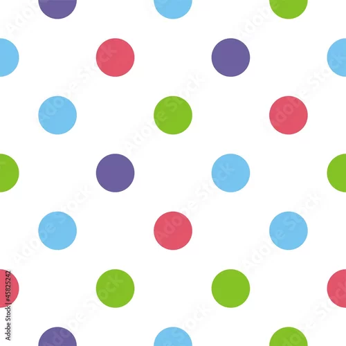 Tapety Bezszwowe wektor wzór lub tło duże kolorowe kropki