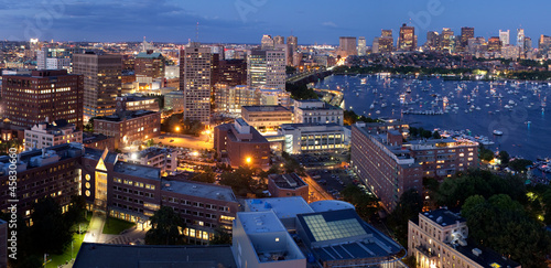 Aerial view of Cambridge and Boston photo