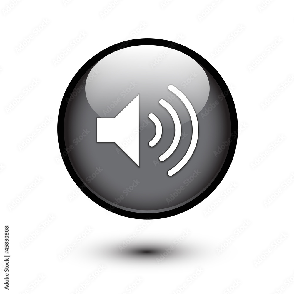 Black glossy speaker button