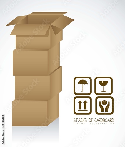 stacks of cardboard boxes