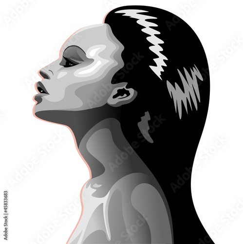 Beautiful Black Woman's Portrait-Ritratto Profilo bella Ragazza