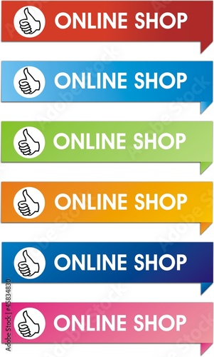 étiquettes online shop