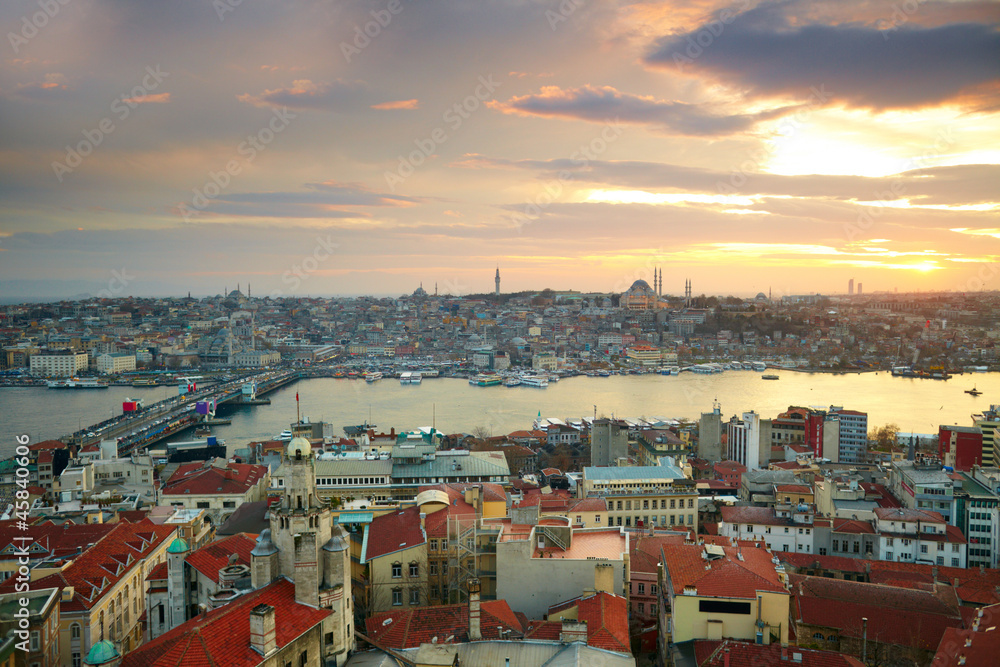 Istanbul Sunset Panorama