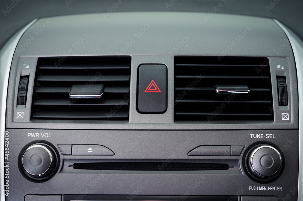 Fototapeta premium Closeup photo of car interiors