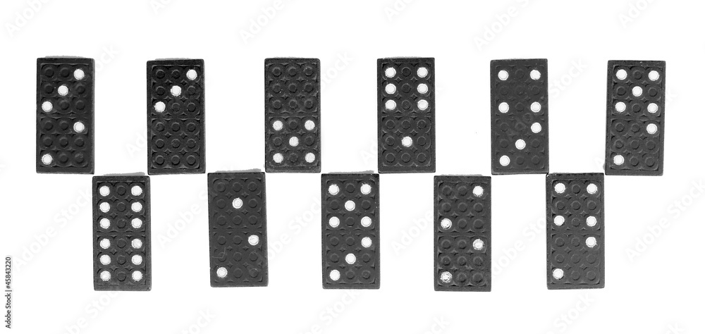 Dominoes isolated on white Dominoes isolated on white