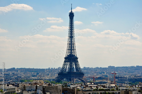 The Eiffel Tower seen from the Arc de Triomphe. Paris. © lornet