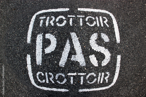 Tableau sur toile Trottoir pas crottoir.