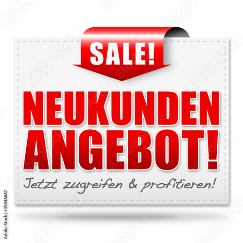Neukundenangebot! Button, Icon