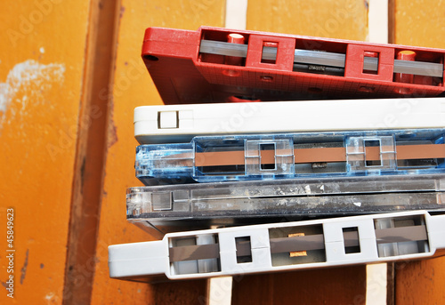 Cassette tape on top&bottom view