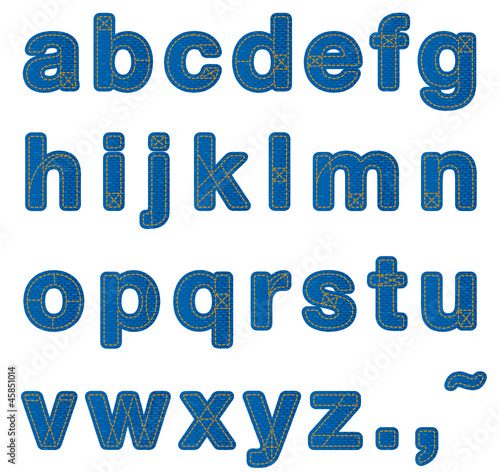 Jeans alphabet lower case