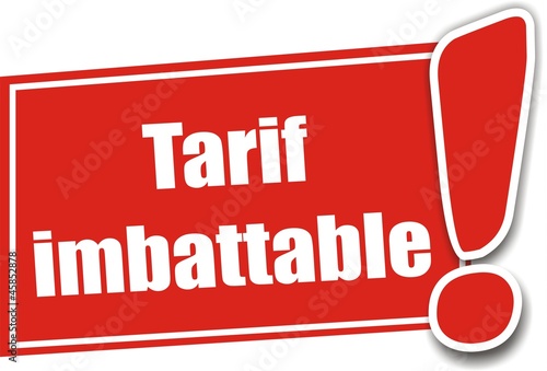 étiquette tarif imbattable
